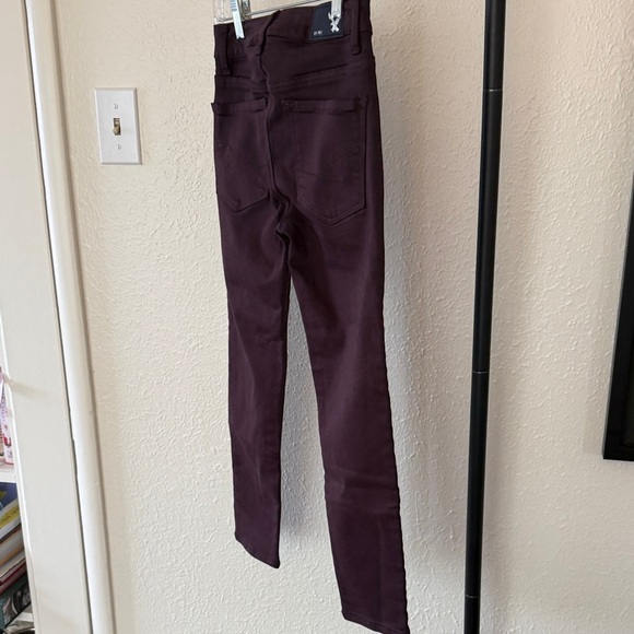 American Eagle dark plum super stretch skinny jeans NWT SIZE 00 Reg - Picture 8 of 11